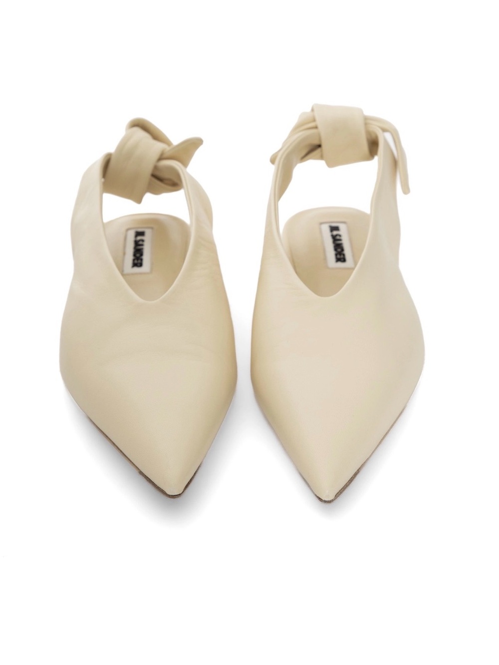 NWT Jil Sander Knot Ballerina Flats in Vanilla/Off-White. EU 37 / US 7
